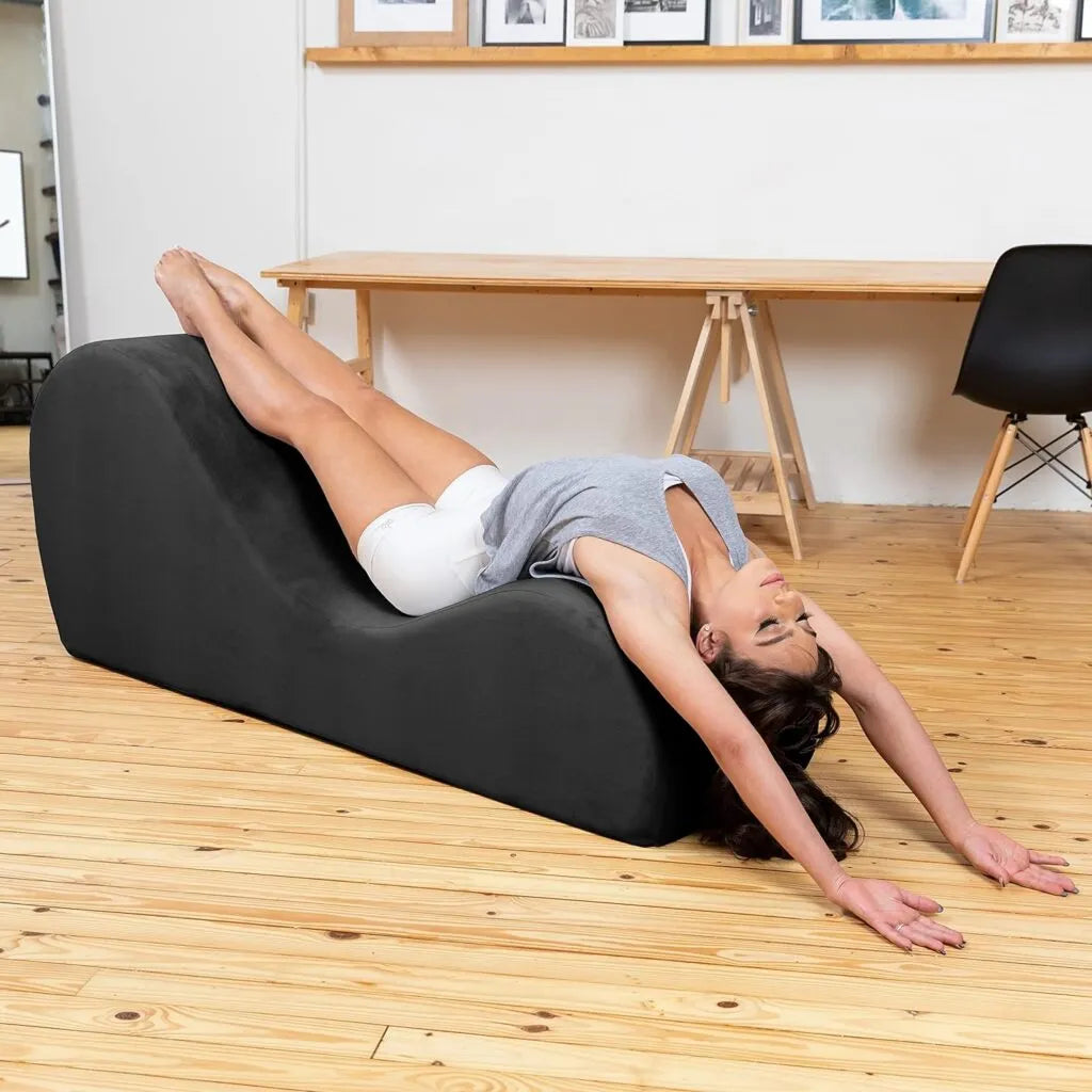 Chaise Zenosyne Yoga Lounge – Chaise Lounge avec Housse Lavable, Poches Latérales