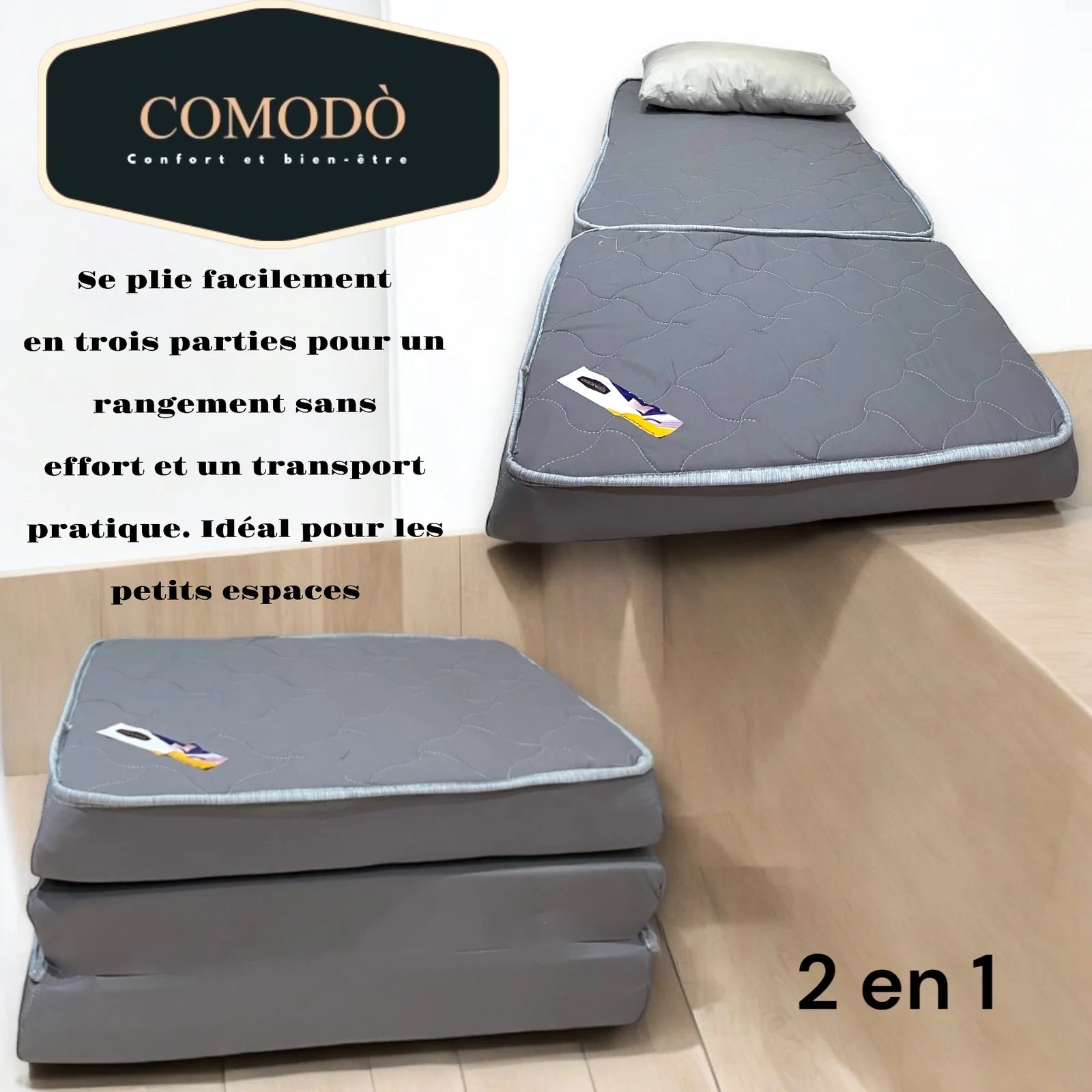POUF MATELAS PLIABLE 70CM x190CM x10CM